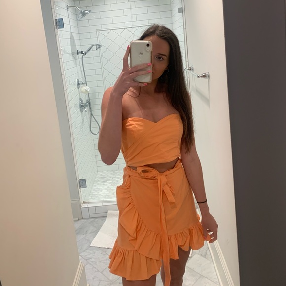 Free People Coral Strapless Dress Size Small - Picture 3 of 3